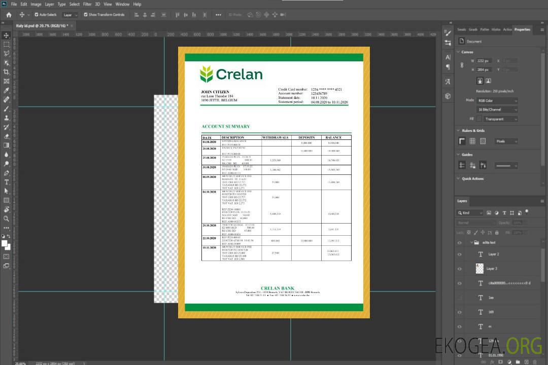 Belgique Crelan template